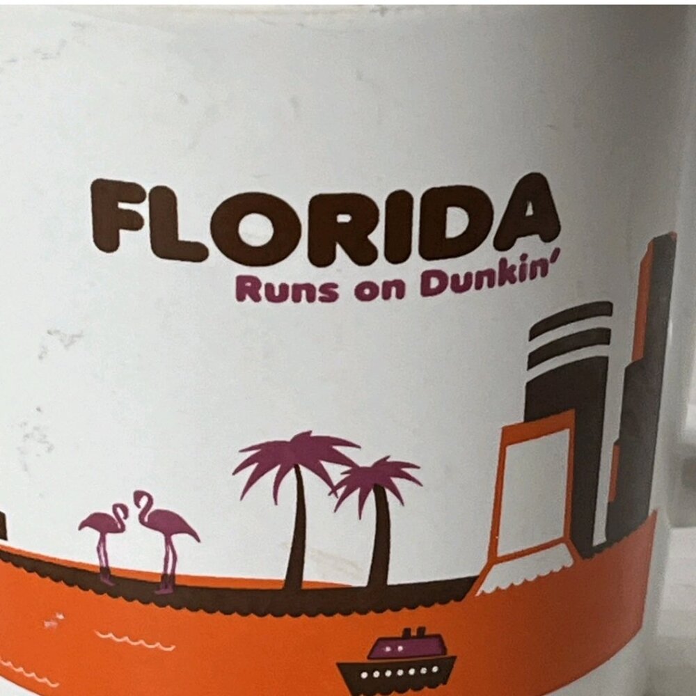 Dunkin Donuts Florida Runs on Dunkin 2013 Coffee Mug Florida Souvenir